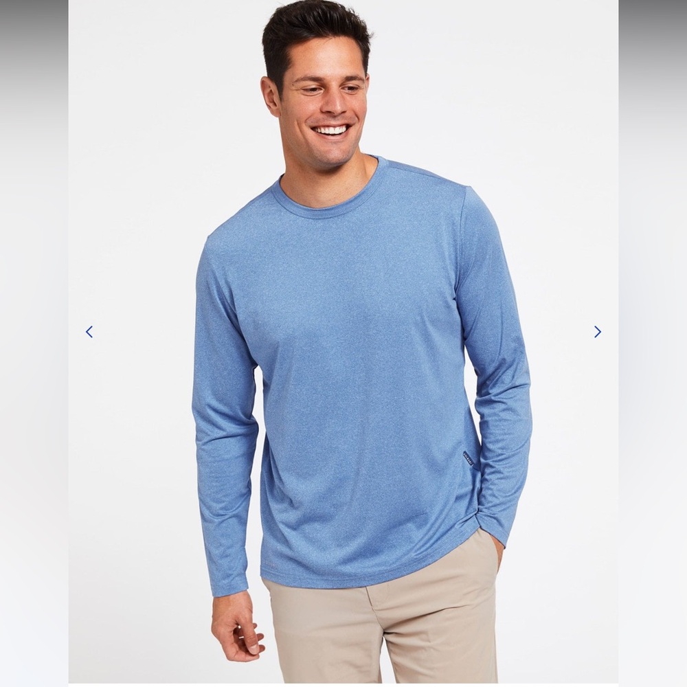 Solbari Men’s Sun Protective UPF50+ Blue Long Sleeve Activewear Shirt Size XXL